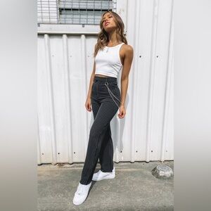 Beginning Boutique Pinstripe Fallon Pants